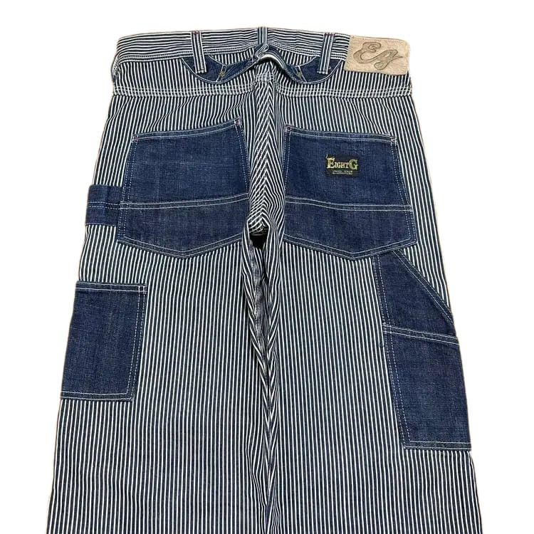 Japanese Brand Vintag Eight-G Carpenter Double Knee Hickory Pants Size US 31 - 6 Thumbnail