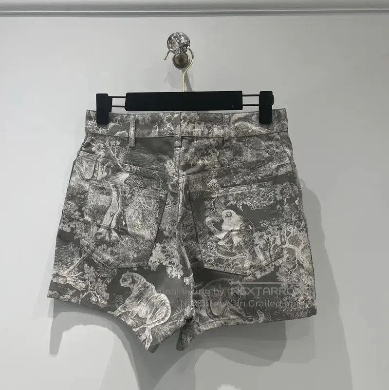 Dior Dior Gray Cotton Pattern Women's Shorts . Size 26" / US 2 / IT 38 - 2 Thumbnail