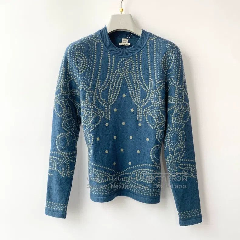 Hermes Hermes Navy Knit Top Size XXS / US 00 / IT 34 - 1 Thumbnail