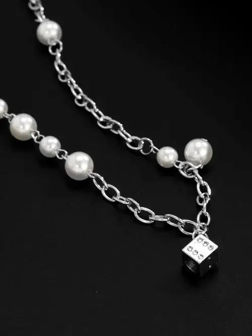 Japanese Brand Retro Punk Necklace Pearl Necklace Vintage Charm Size ONE SIZE - 3 Thumbnail