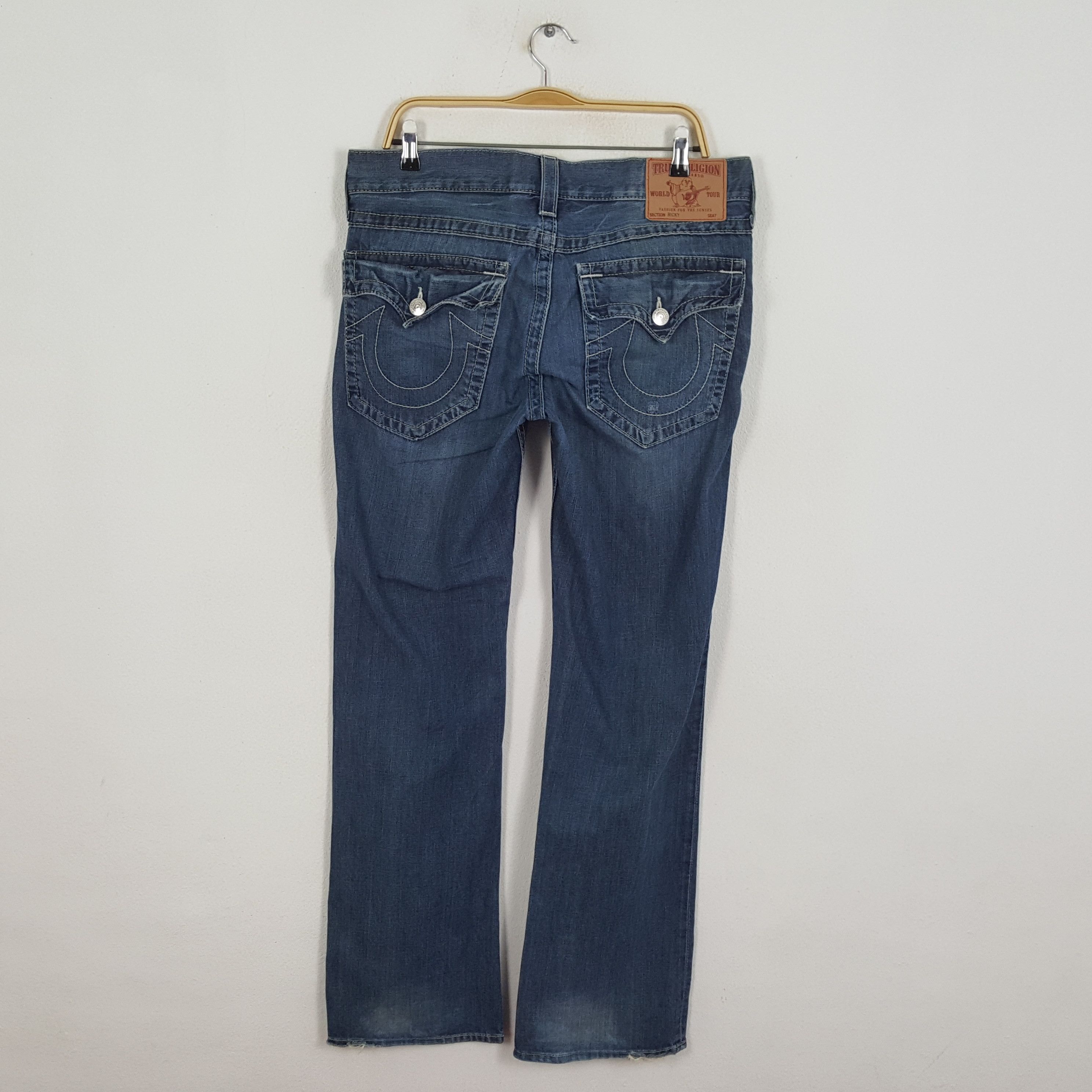 image of Vintage True Religion American Section Ricky Bootcut Jeans in Blue Jean, Men's (Size 36)