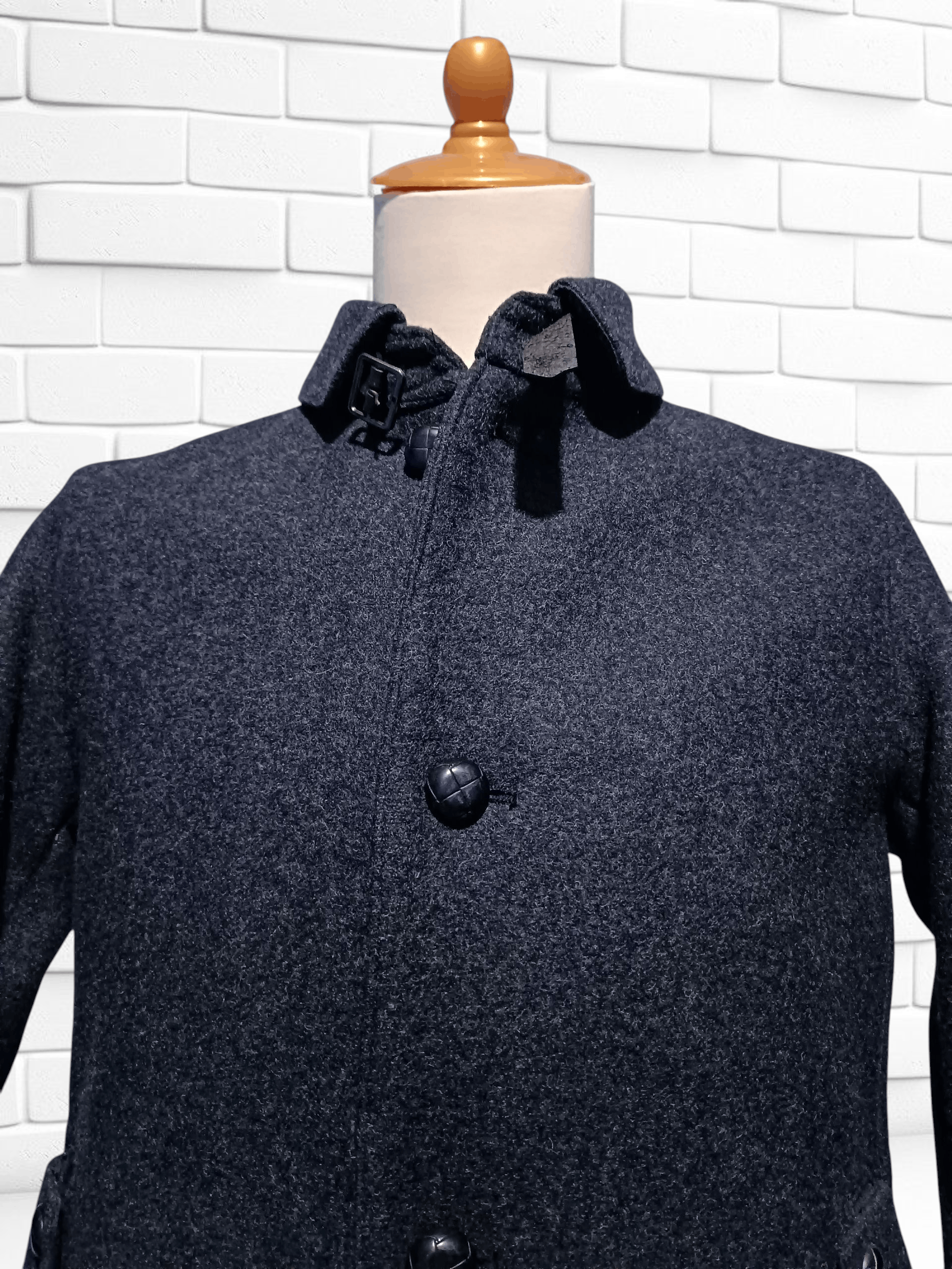Japanese Brand Melton Outer Collection Wool Jacket Dark Gray Size US M / EU 48-50 / 2 - 2 Thumbnail