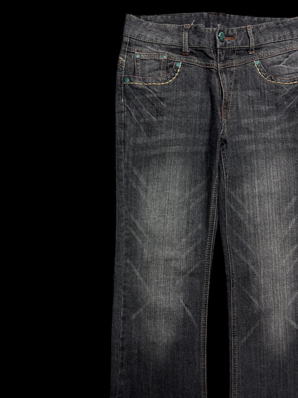Vintage FLARED Vintage Japanese Mudwash Dark Denim Jeans Size US 28 / EU 44 - 4 Thumbnail