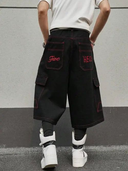Japanese Brand × Vintage VINTAGE jeans jorts Y2K RAP shorts Size US 32 / EU 48 - 3 Thumbnail