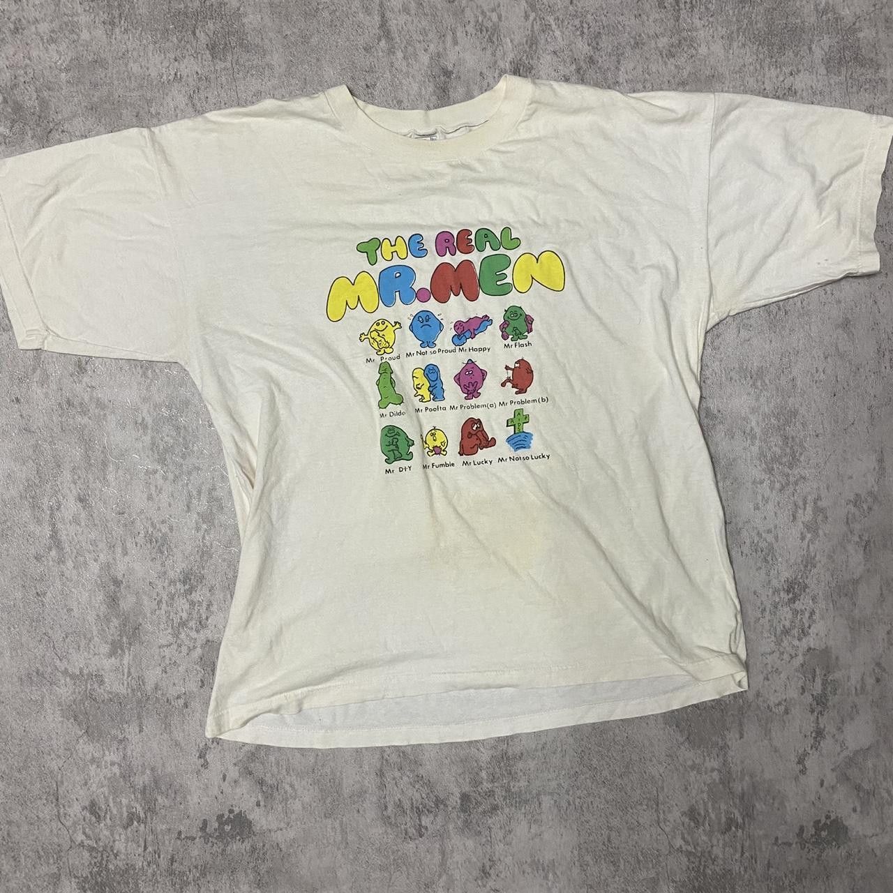 Other The Real Mr. Men 1990s vintage white cotton t-shirt Size US L / EU 52-54 / 3 - 1 Thumbnail