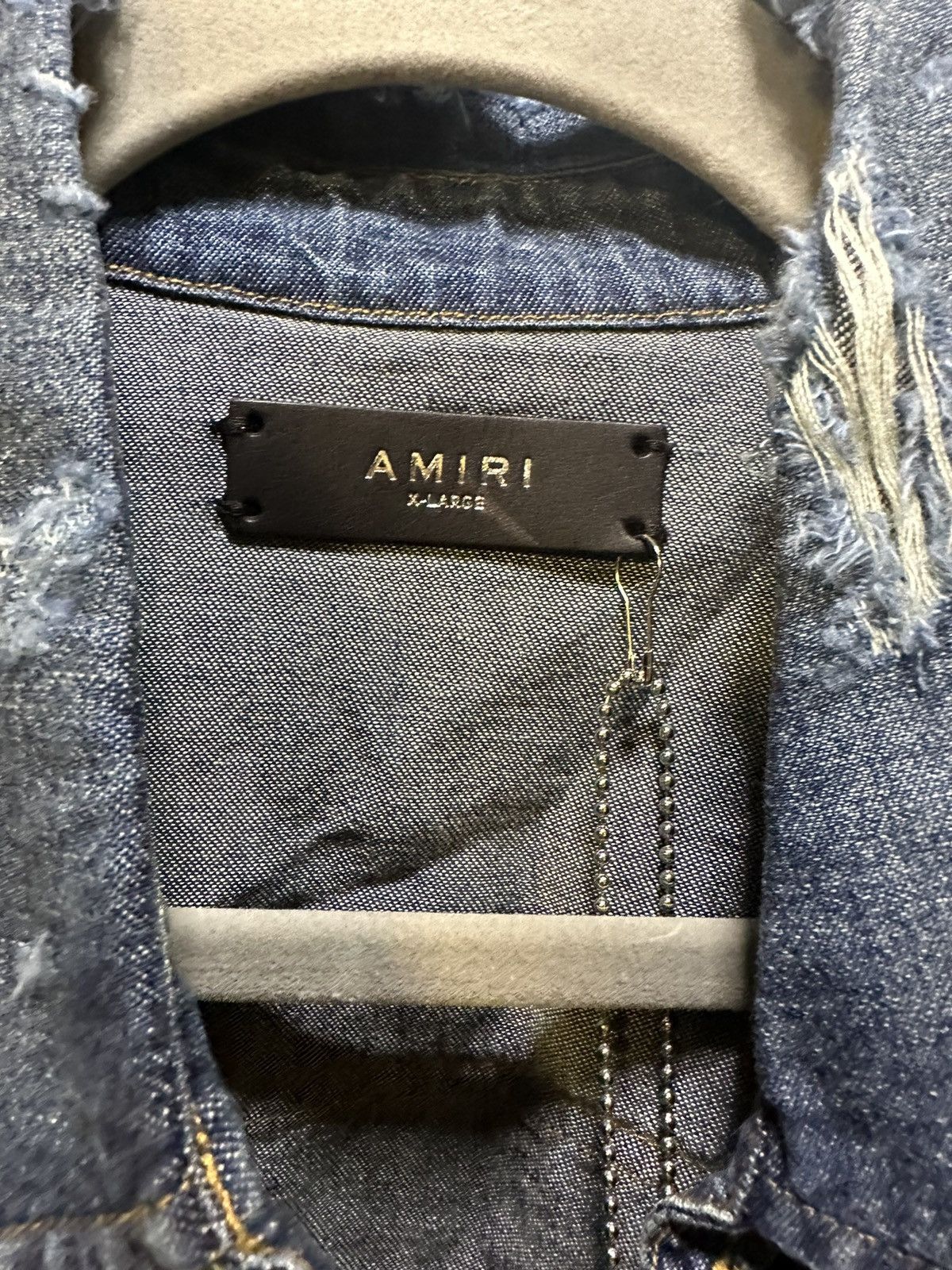 Amiri AMIRI Western Denim Distressed Long Sleeve Size US XL / EU 56 / 4 - 5 Thumbnail
