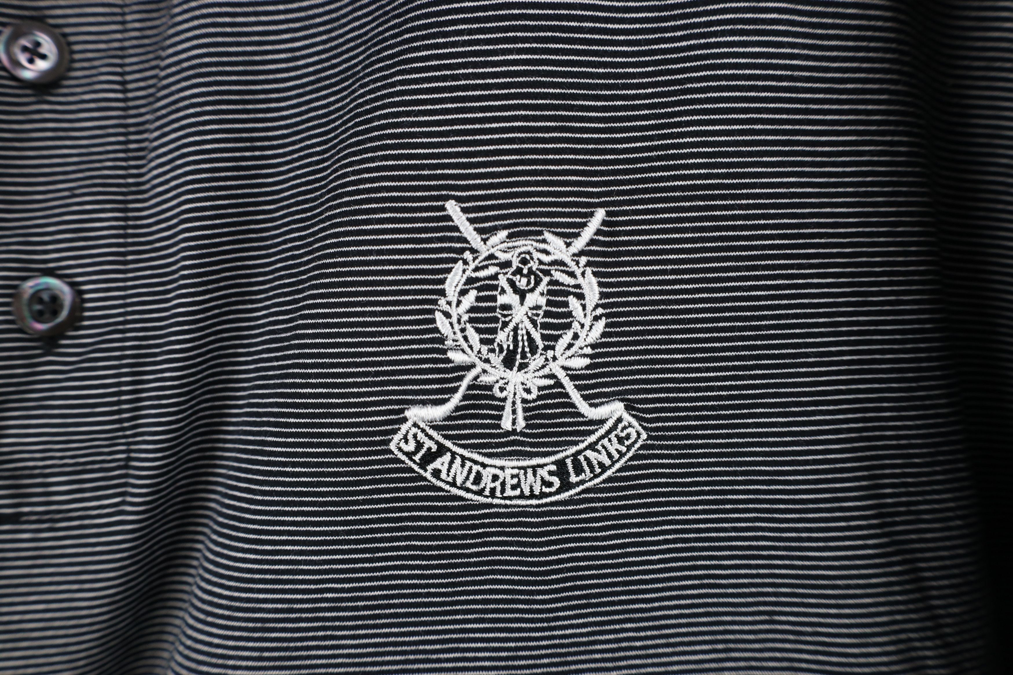 Vintage Vintage Striped Spell Out St Andrews Links Golf Polo Shirt Size US L / EU 52-54 / 3 - 4 Thumbnail