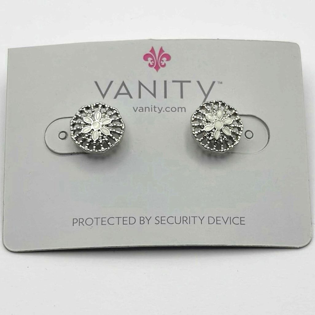 Other Silver Floral Vanity Earring Size ONE SIZE - 1 Thumbnail