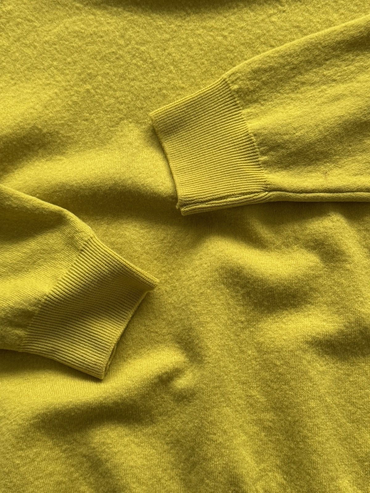1990s Vintage Versace V2 Women's Wool Yellow Sweater