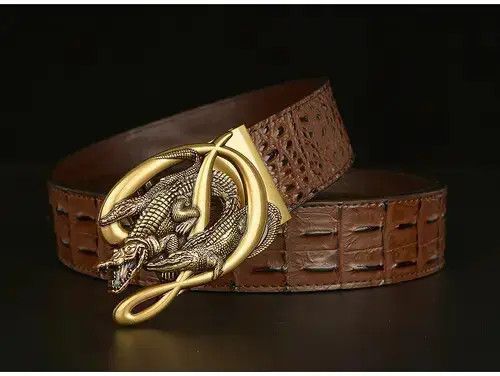 Other Alligator Skin Emboss Belt Size ONE SIZE - 3 Thumbnail