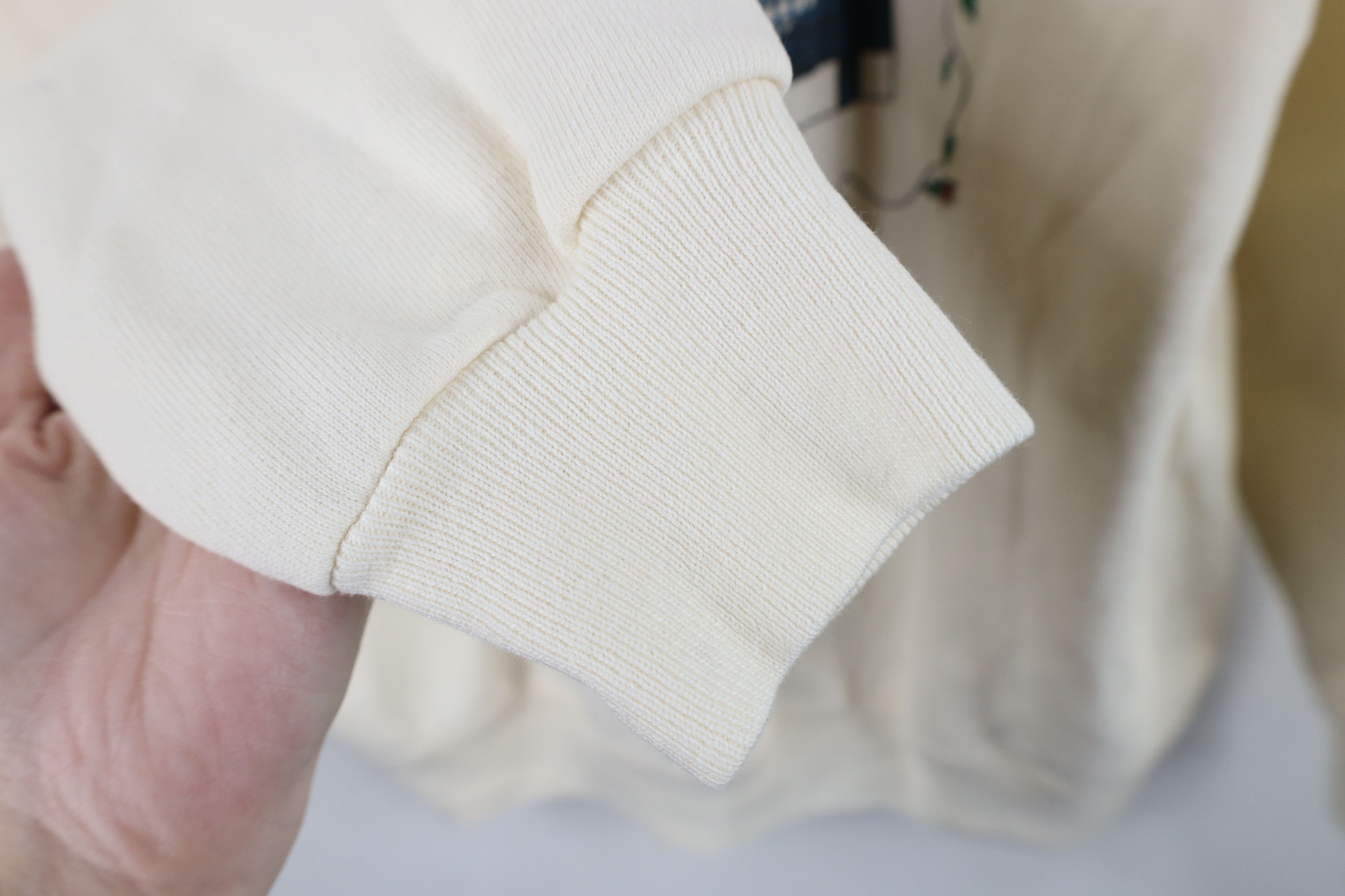 Vintage Vintage 80s 90s Streetwear Crewneck Sweatshirt Cream USA Size L / US 10 / IT 46 - 8 Thumbnail