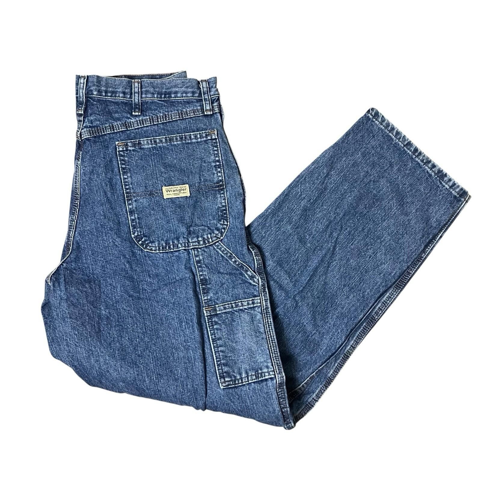 Wrangler Wrangler Jeans Mens 34x34 Denim Carpenter Utility 94LSWVD Size US 34 / EU 50 - 12 Thumbnail