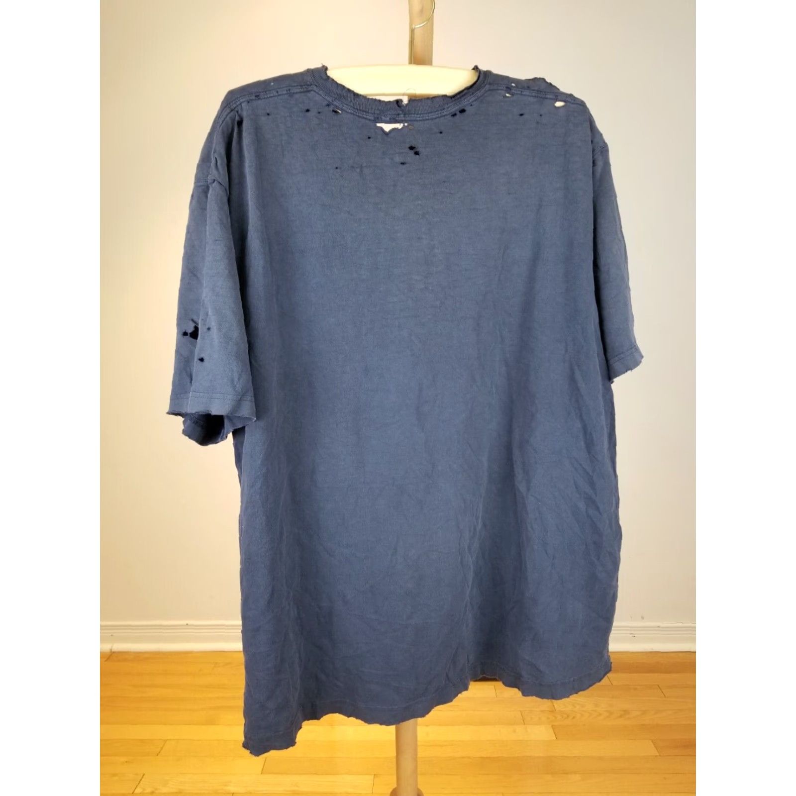 Carhartt VINTAGE Carhartt T-Shirt Navy 2XL Carhartt One Pocket Gradiant Sun Fade Trash/Grunge Cotton T-Shirt Size US XXL / EU 58 / 5 - 7 Thumbnail