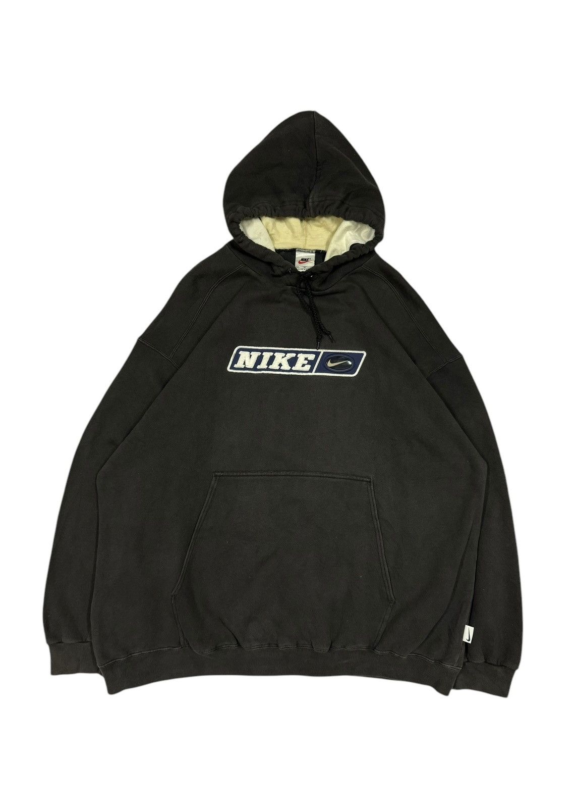 Nike × Vintage Vtg🔥90s Nike Center Swoosh Silicon Logo Sunfaded Sweatshirt Size US XL / EU 56 / 4 - 3 Thumbnail