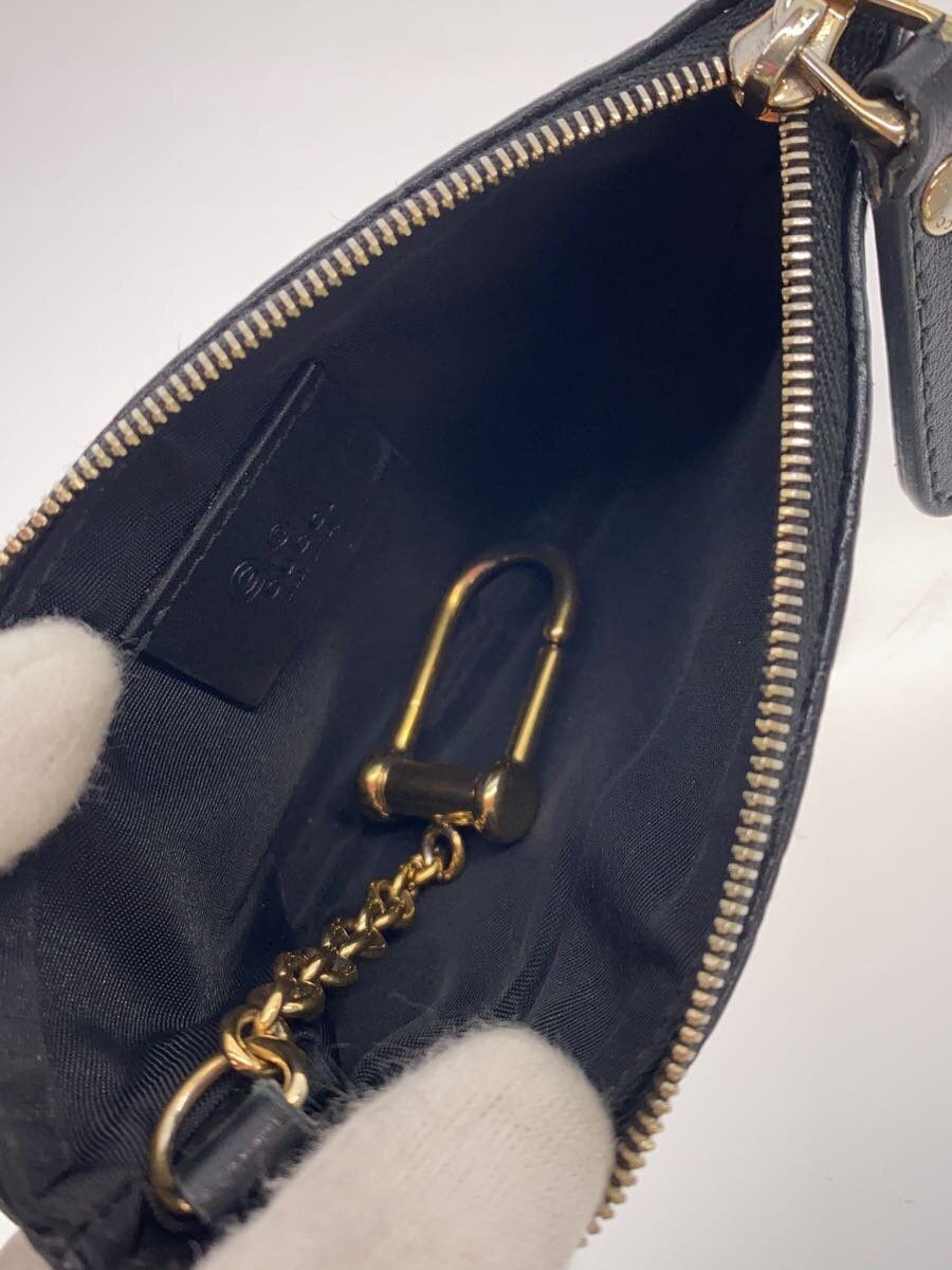 Gucci Gucci Micro Guccissima Leather Monogram Coin Case Black Size ONE SIZE - 4 Thumbnail