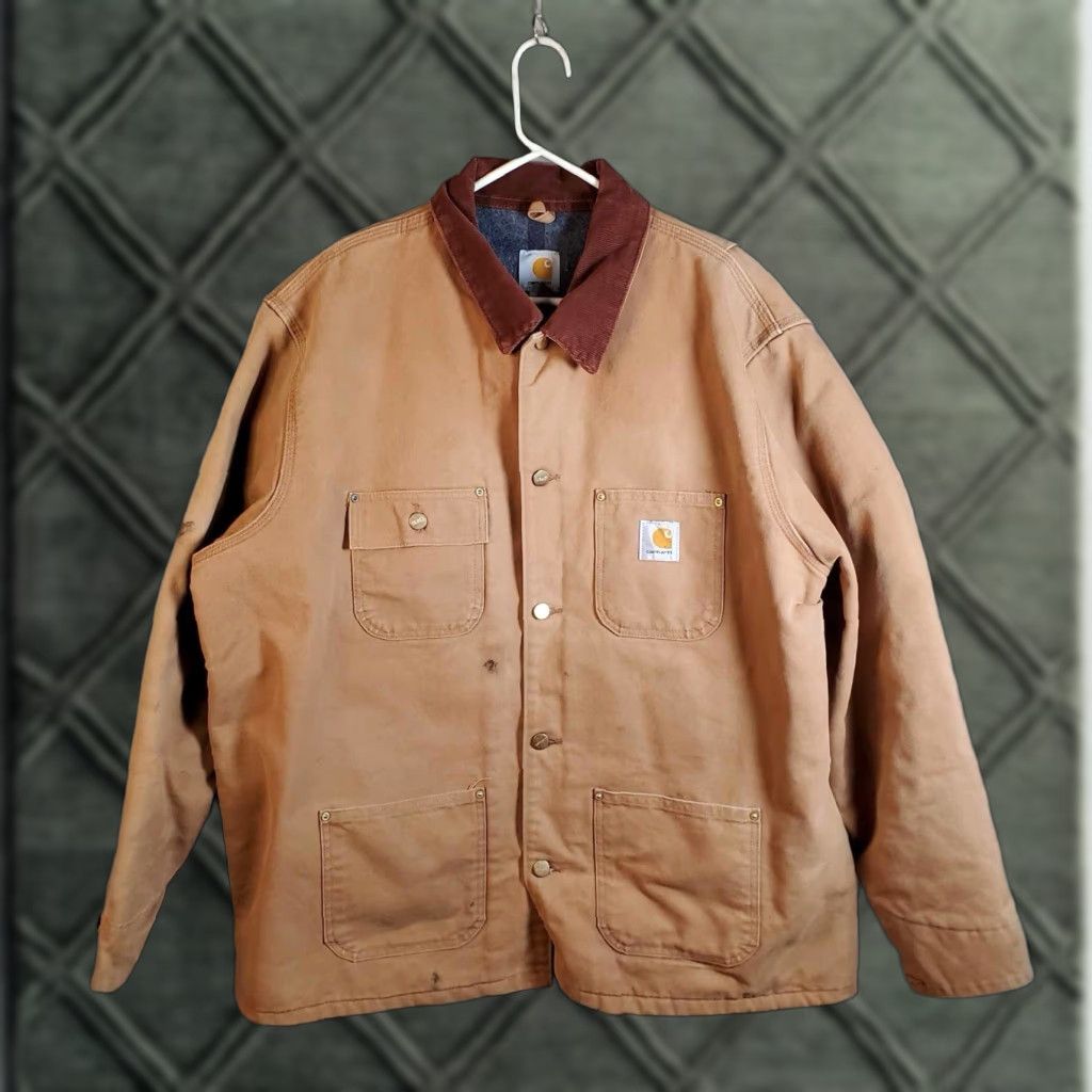 Carhartt VTG Carhartt C001 BRN Men's XL Chore Jacket Barn Coat Distressed Workwear Rare Size US XL / EU 56 / 4 - 1 Thumbnail