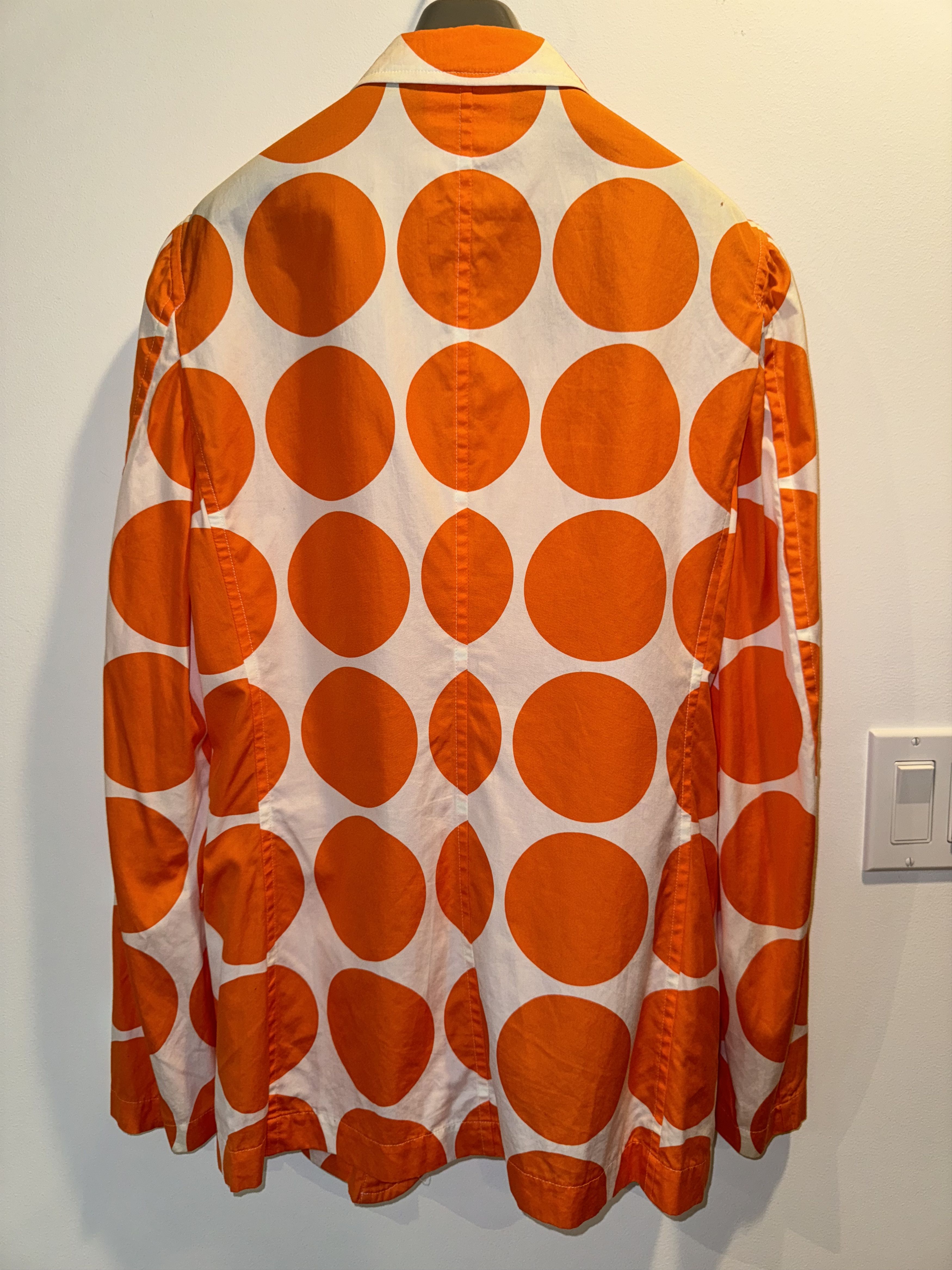 Comme des Garcons Homme Plus Orange Polka Dot Cotton Jacket Size US M / EU 48-50 / 2 - 3 Thumbnail