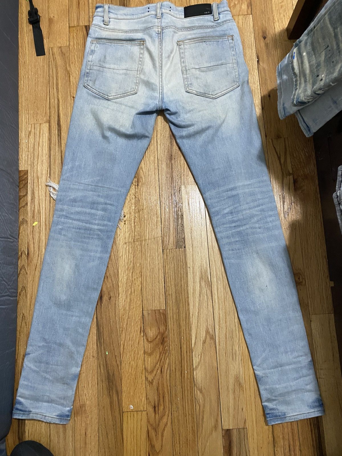 Amiri Amiri Super Light Indigo Broken Knee Size US 31 - 2 Thumbnail