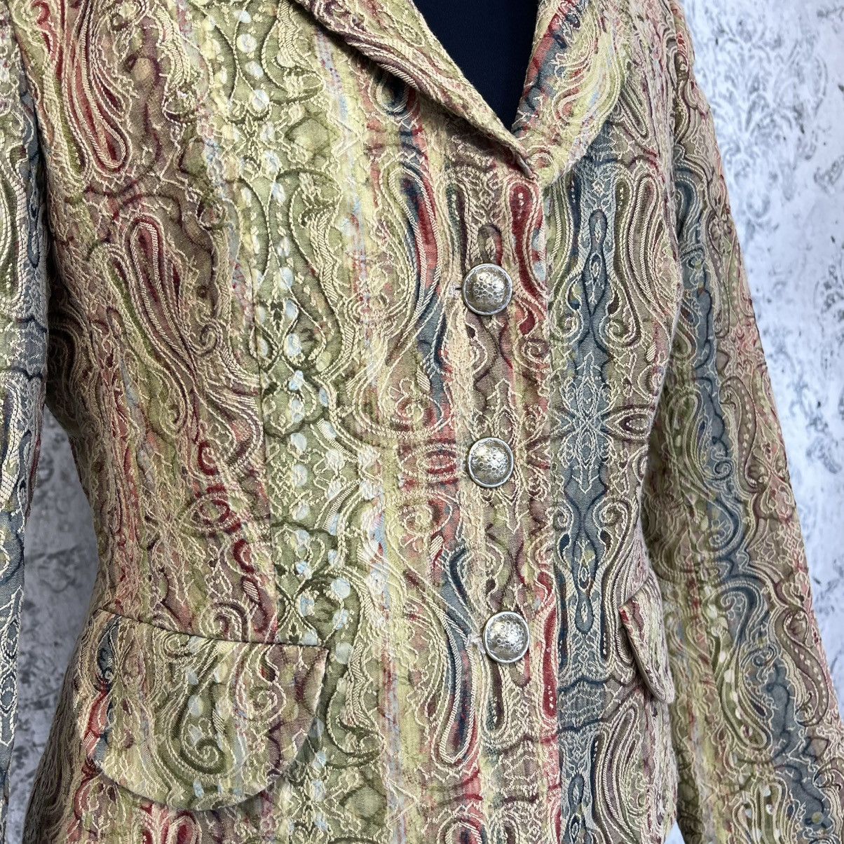 Christian Lacroix × Jean Paul Gaultier × Roberto Cavalli VINTAGE ABSTRACT BLAZER LACROIX JPG CAVALLI STYLE RETRO Size L / US 10 / IT 46 - 6 Thumbnail
