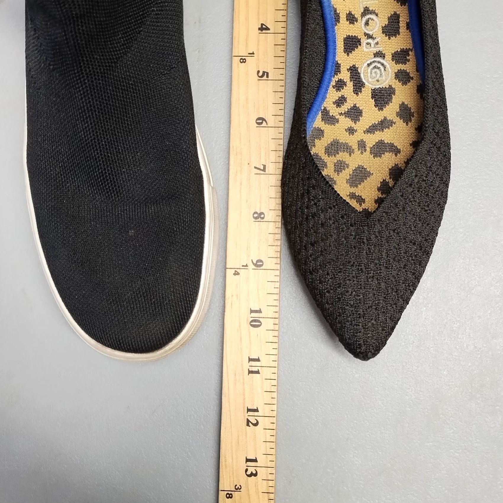 Rothy's Rothy's The Point Ballet Flats Womens Size 9 Black Honeycomb Knit Pointed Toe - Womens Size 9 Black Ballet Flat Size US 9 / IT 39 - 8 Thumbnail