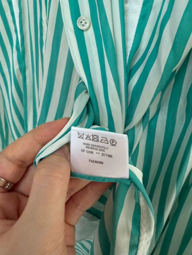 Loro Piana LORO PIANA Silk striped shirt top Size M / US 6-8 / IT 42-44 - 9 Thumbnail