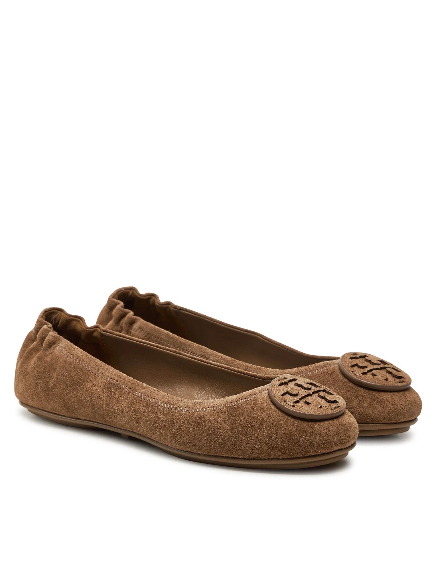 Tory Burch o1s22i1n1024 Suede Ballet Flats in Brown Size US 7 / IT 37 - 2 Thumbnail