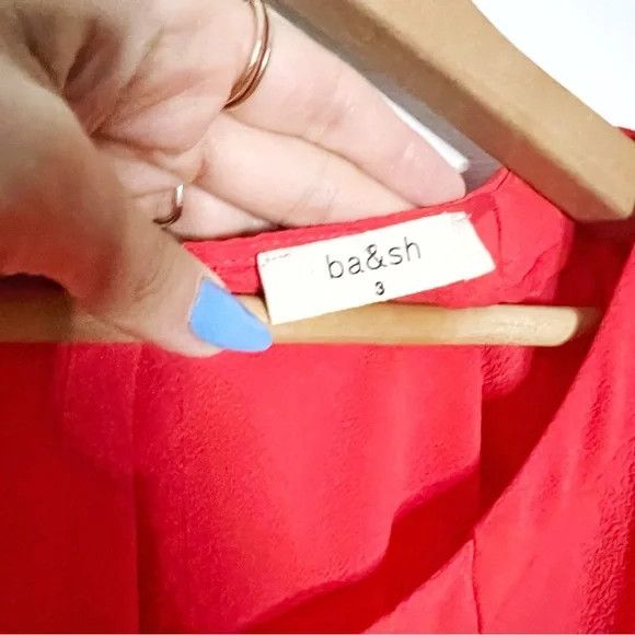 ba&sh Ba&sh | Red Stella Flippy Dress Size L / US 10 / IT 46 - 3 Thumbnail
