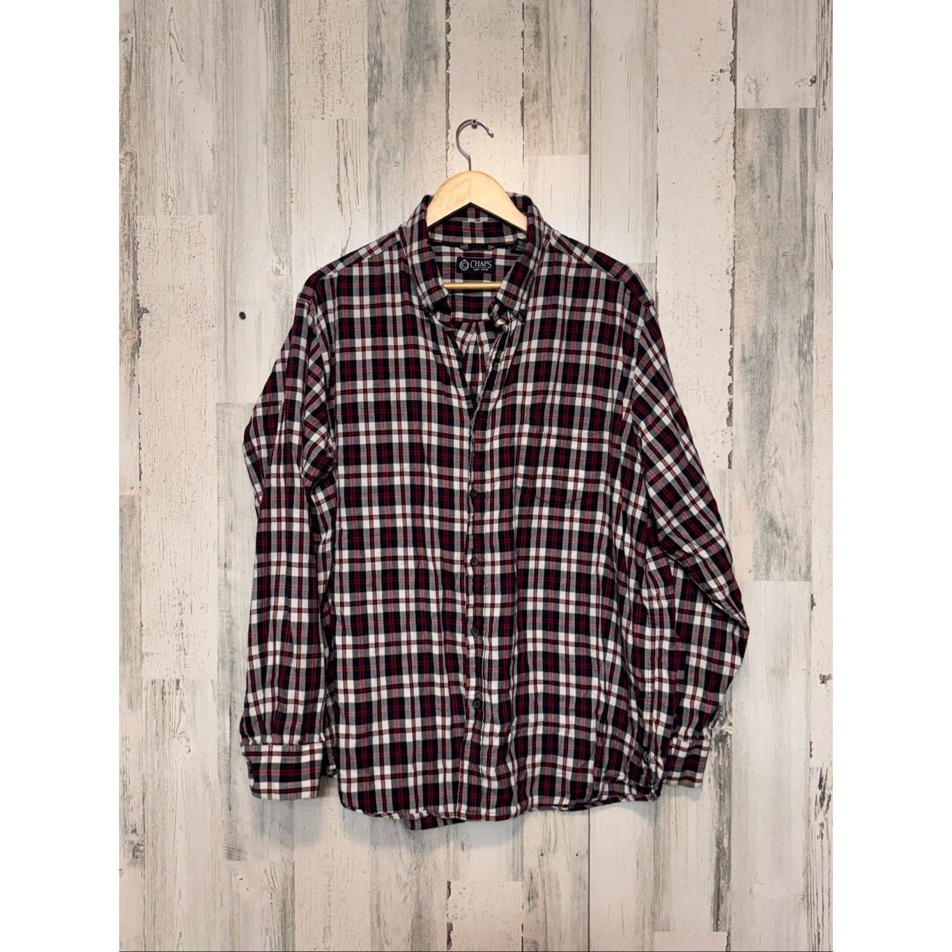 Chaps Chaps Plaid Flannel Shirt XXL Red Black White Button Down 10 Size US XXL / EU 58 / 5 - 5 Thumbnail