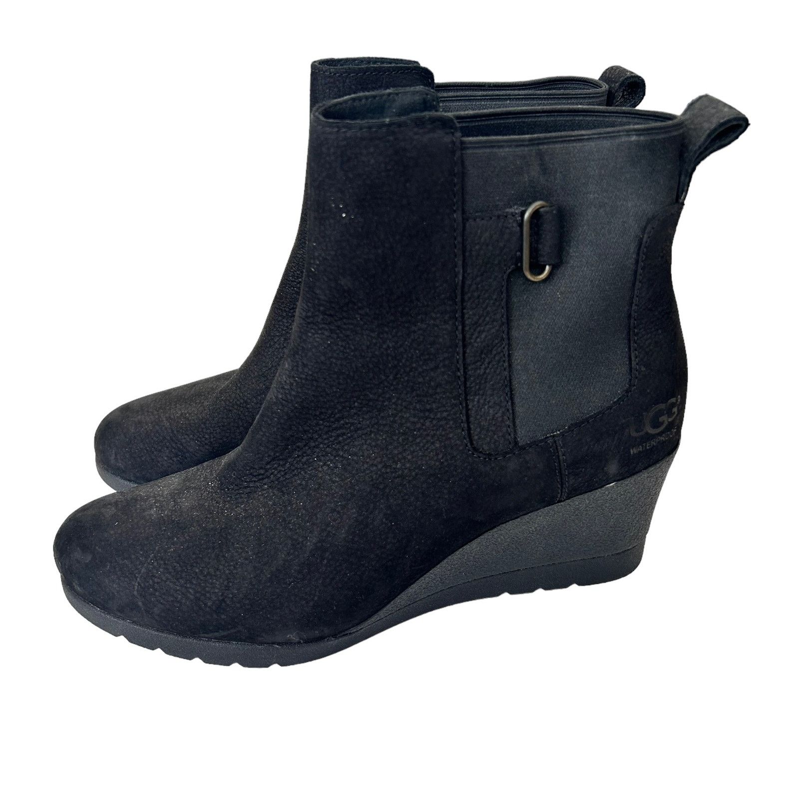 Ugg UGG Black Indra Wedge Waterproof Boots Sz 7.5 Size US 7.5 / IT 37.5 - 4 Thumbnail