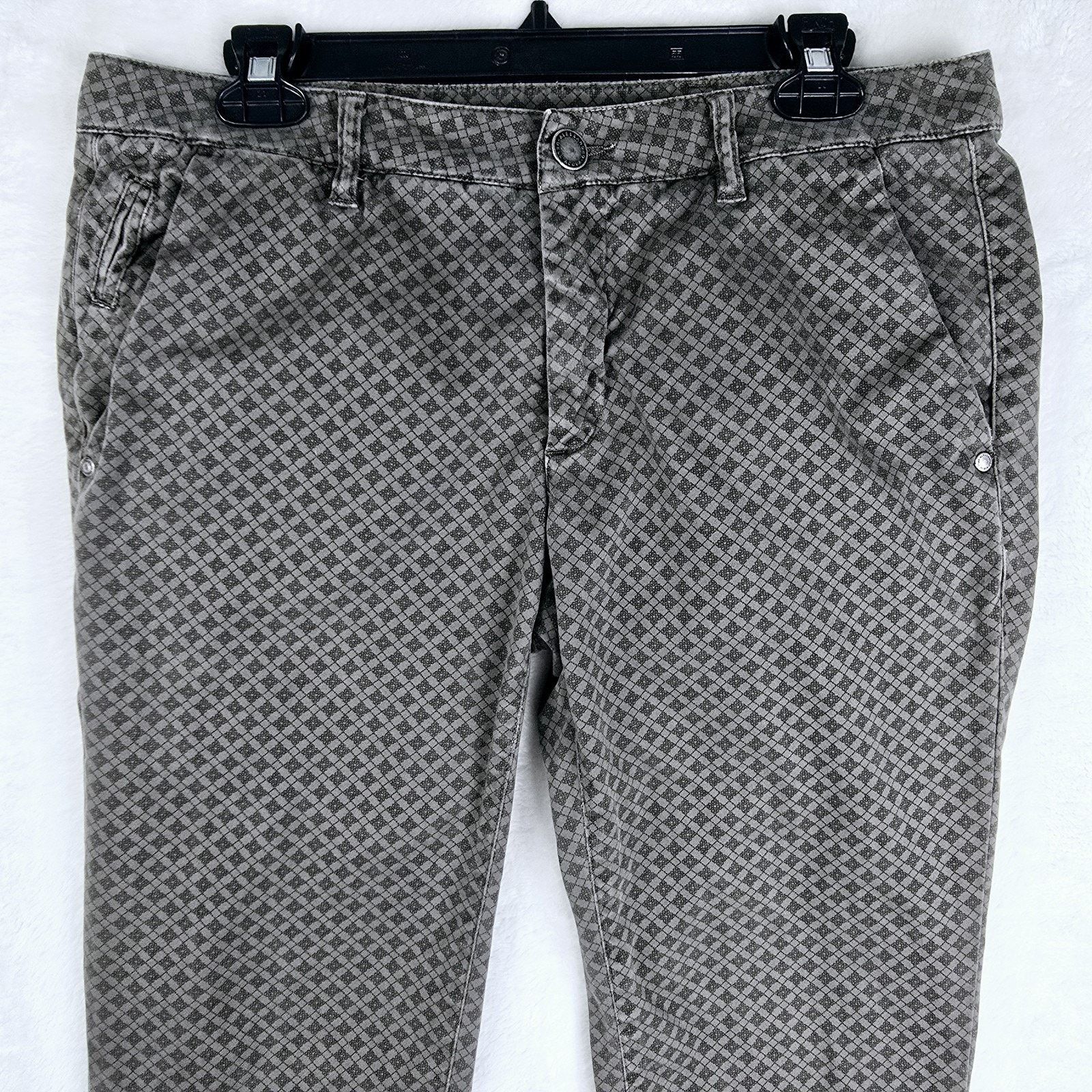 Other Alessandro Dell'Acqua Brown Geometric AOP Pants Sz 34 34x29 Size 34" / US 12 / IT 48 - 3 Thumbnail