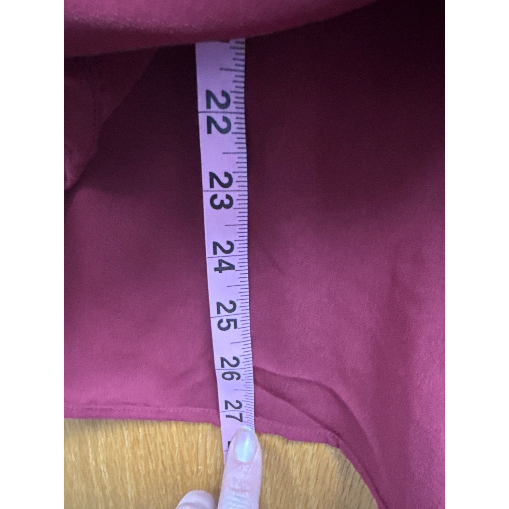 Other Women's Burgundy Blouse With Roll-Up Sleeves & Buttoned Fron Size XL / US 12-14 / IT 48-50 - 10 Thumbnail