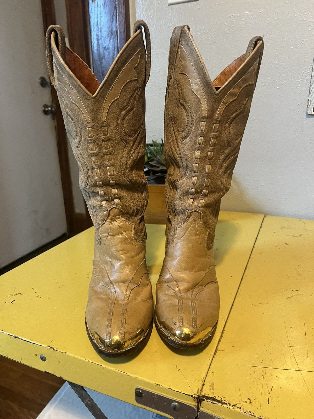 Dan Post × Vintage Dan Post Cowboy Boots Sz 7 M Size US 7 / IT 37 - 2 Thumbnail