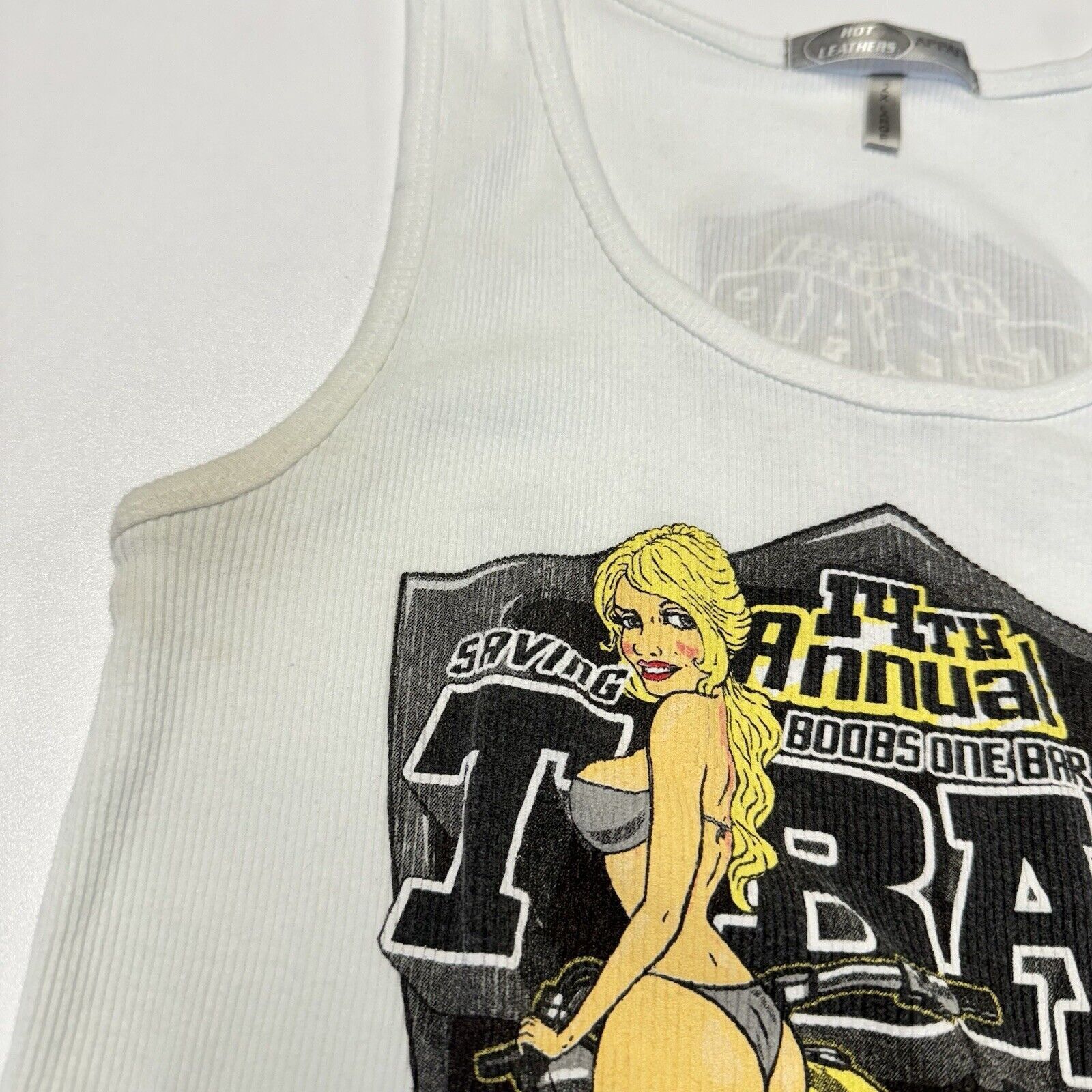 Other Hot Leathers Biker Week Shirt Womens 2XL White Tank Top Stre Size XXL / US 16-18 / IT 52-54 - 4 Thumbnail