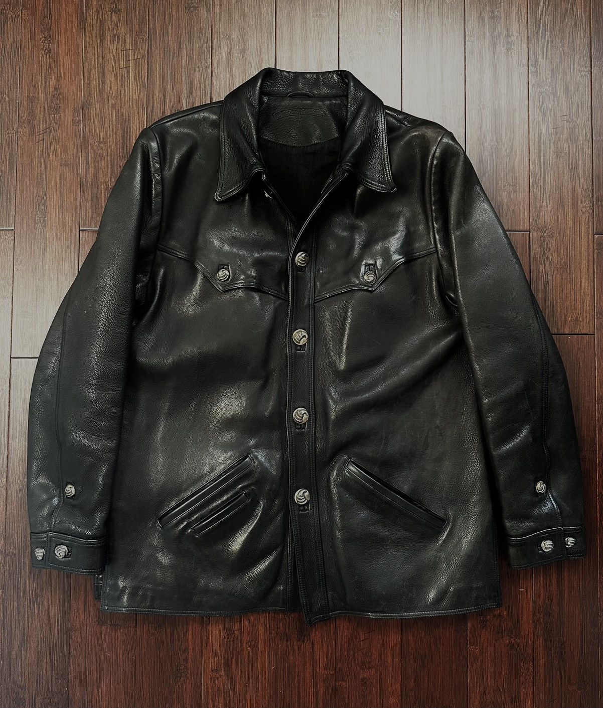 Chrome Hearts RARE Talon Leather Motorcycle Jacket 1993 Size US M / EU 48-50 / 2 - 1 Thumbnail
