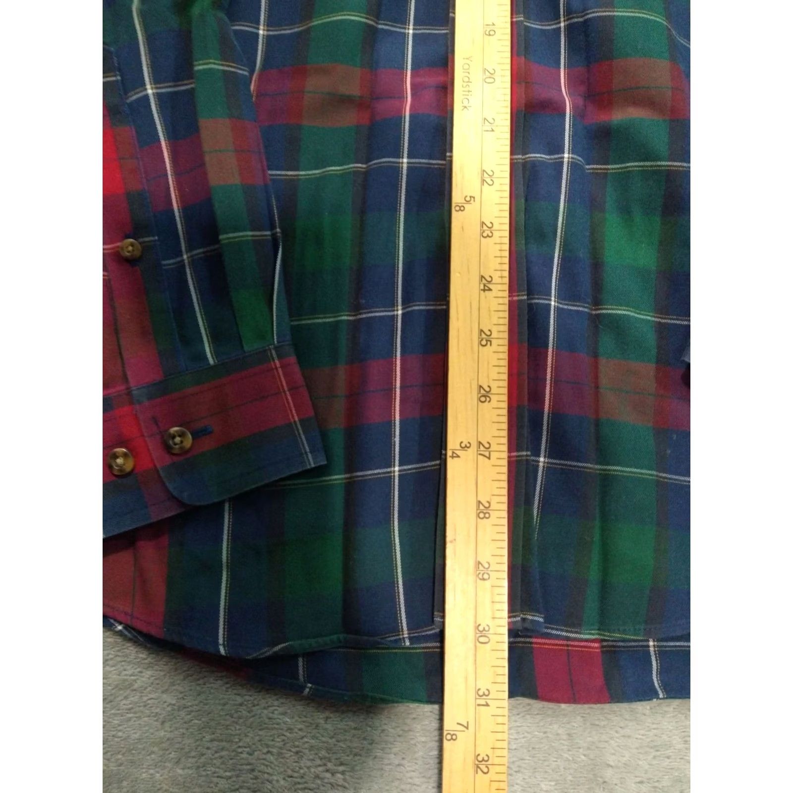 Vintage LL Bean Shirt Men Medium Blue Plaid Merino Wool Blend Long Sleeve Button Down Shirt Size US M / EU 48-50 / 2 - 4 Thumbnail