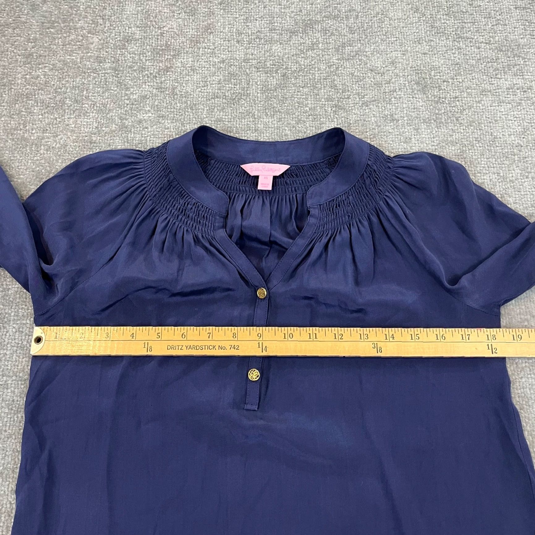 Lilly Pulitzer Lilly Pulitzer Women's Blouse XS Silk Colorblock Elsa Blue Pink Casual Office Wear Size XS / US 0-2 / IT 36-38 - 5 Thumbnail