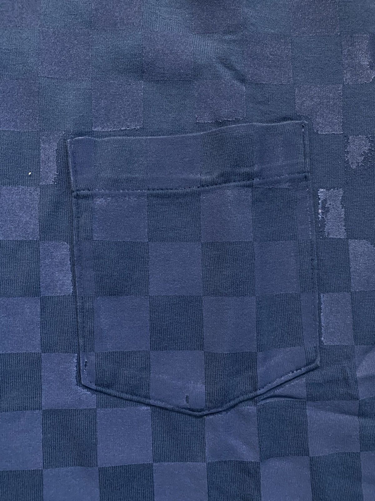 Number (N)ine SS09 Checkered Blue Painted T Shirt Size US M / EU 48-50 / 2 - 7 Thumbnail