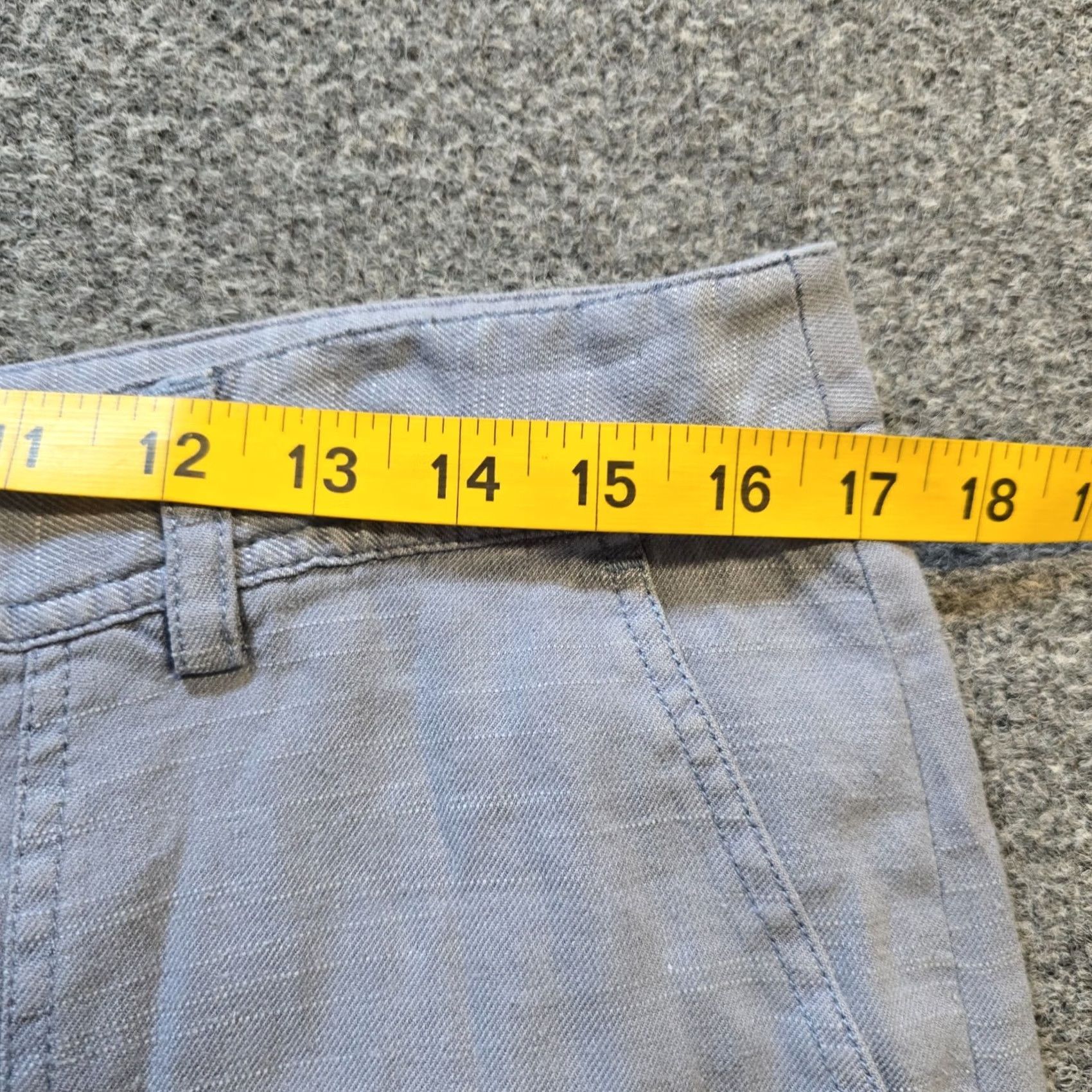 Vintage Sundance Pants Womens 12 Petite Blue Wide-Leg Linen Blend Cropped Beachy Capsule Size 34" / US 12 / IT 48 - 6 Thumbnail