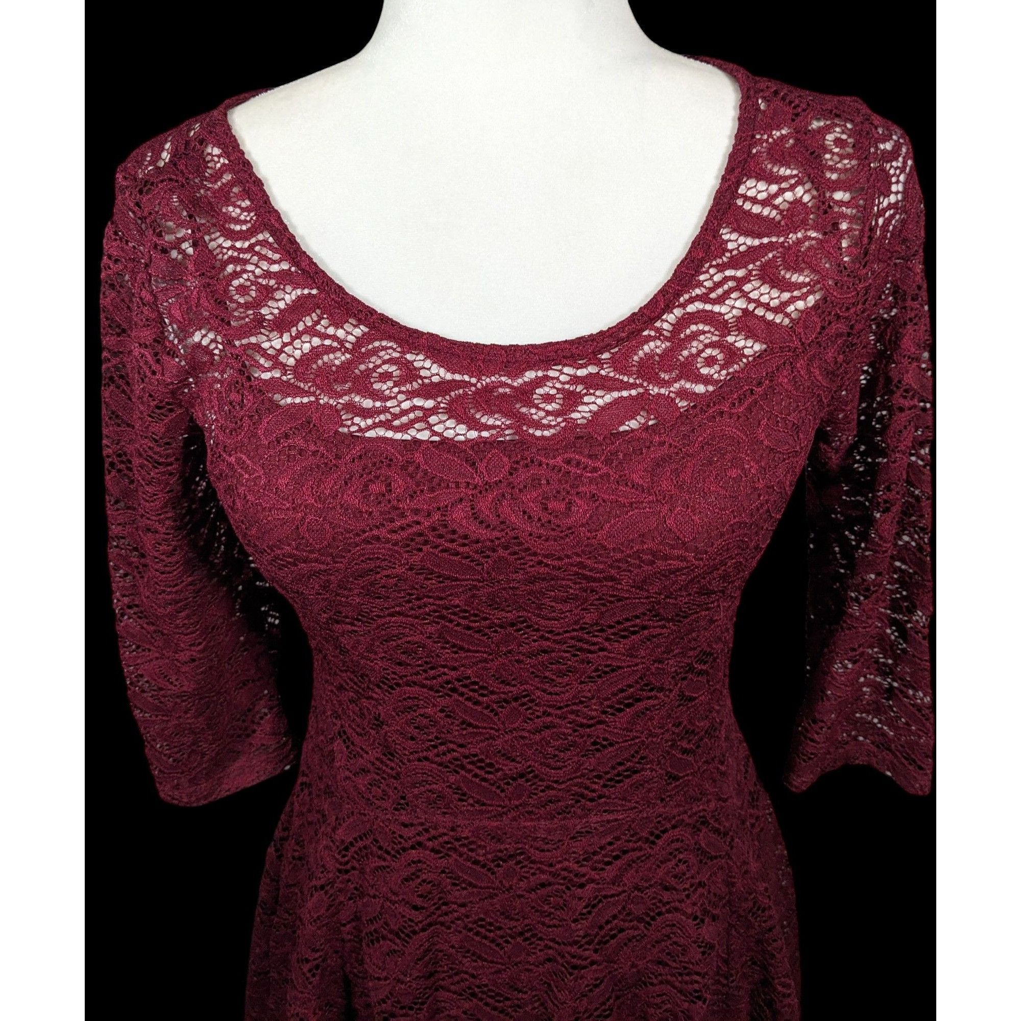 Other Fishbowl Lace Illusion Red A Line Dress Size XS Size XS / US 0-2 / IT 36-38 - 4 Thumbnail