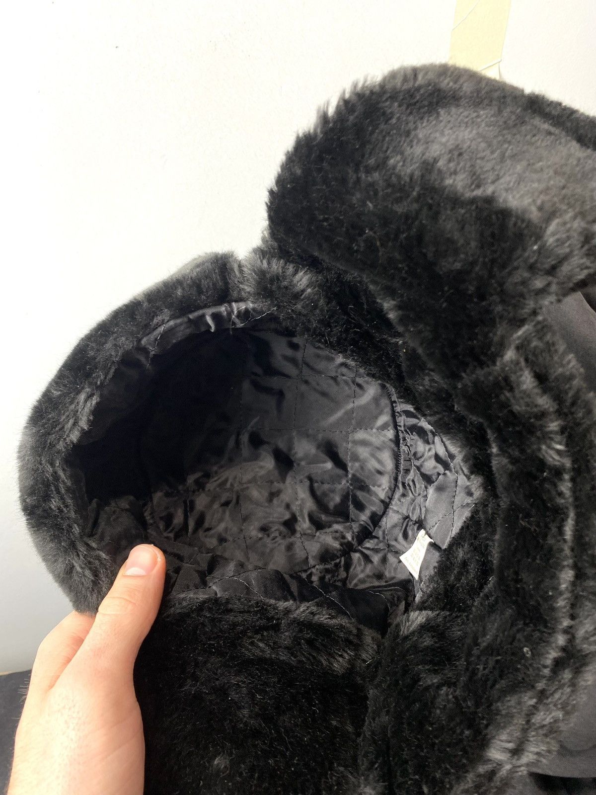Vintage Vintage Soviet Era Black Fur Ushanka Trapper Hat Winter Cap Size ONE SIZE - 8 Thumbnail
