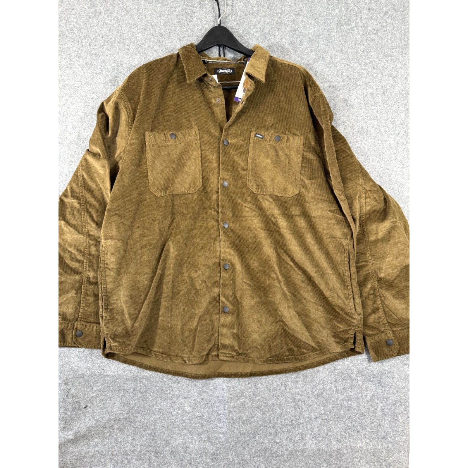Vintage VINTAGE Buffalo Shirt Jacket Mens 2XL Brown Corduroy Snap Front Pockets Stretch NWT Size US XXL / EU 58 / 5 - 3 Thumbnail