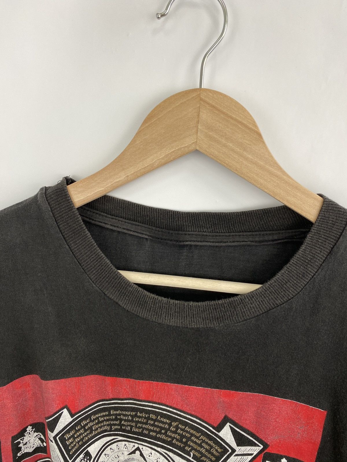 Budweiser 🇺🇸 Vintage 90s Budweiser King Of Beer Retro T-Shirt Rare Hype Size US L / EU 52-54 / 3 - 5 Thumbnail