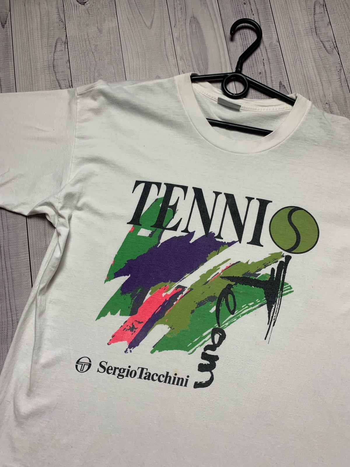 Sergio Tacchini × Vintage Sergio tacchini vintage T-shirt tennis Size L Size US L / EU 52-54 / 3 - 2 Thumbnail