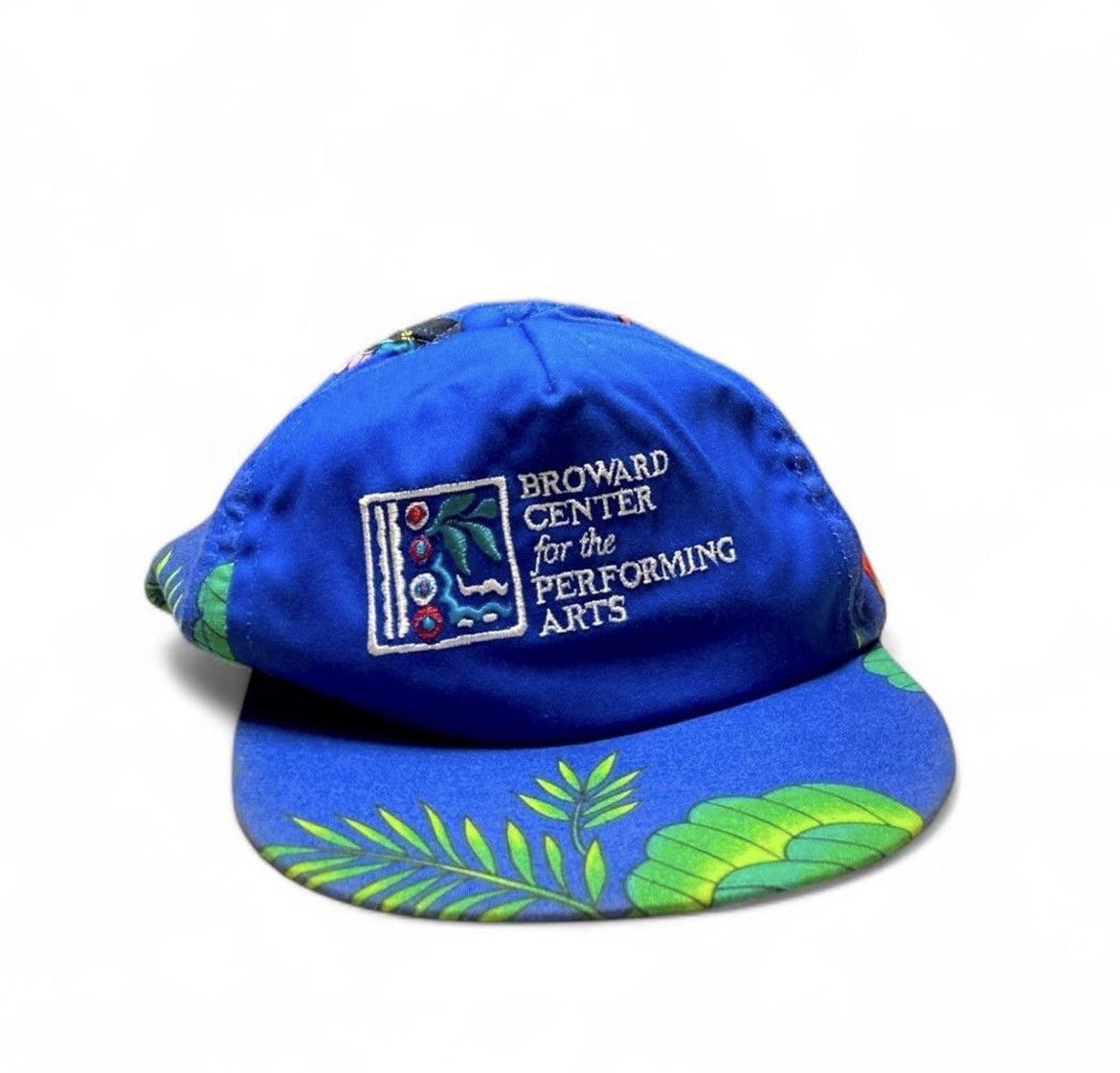Vintage Vintage 90s Broward Center for Art Blue Floral Snapback Hat Size ONE SIZE - 1 Thumbnail