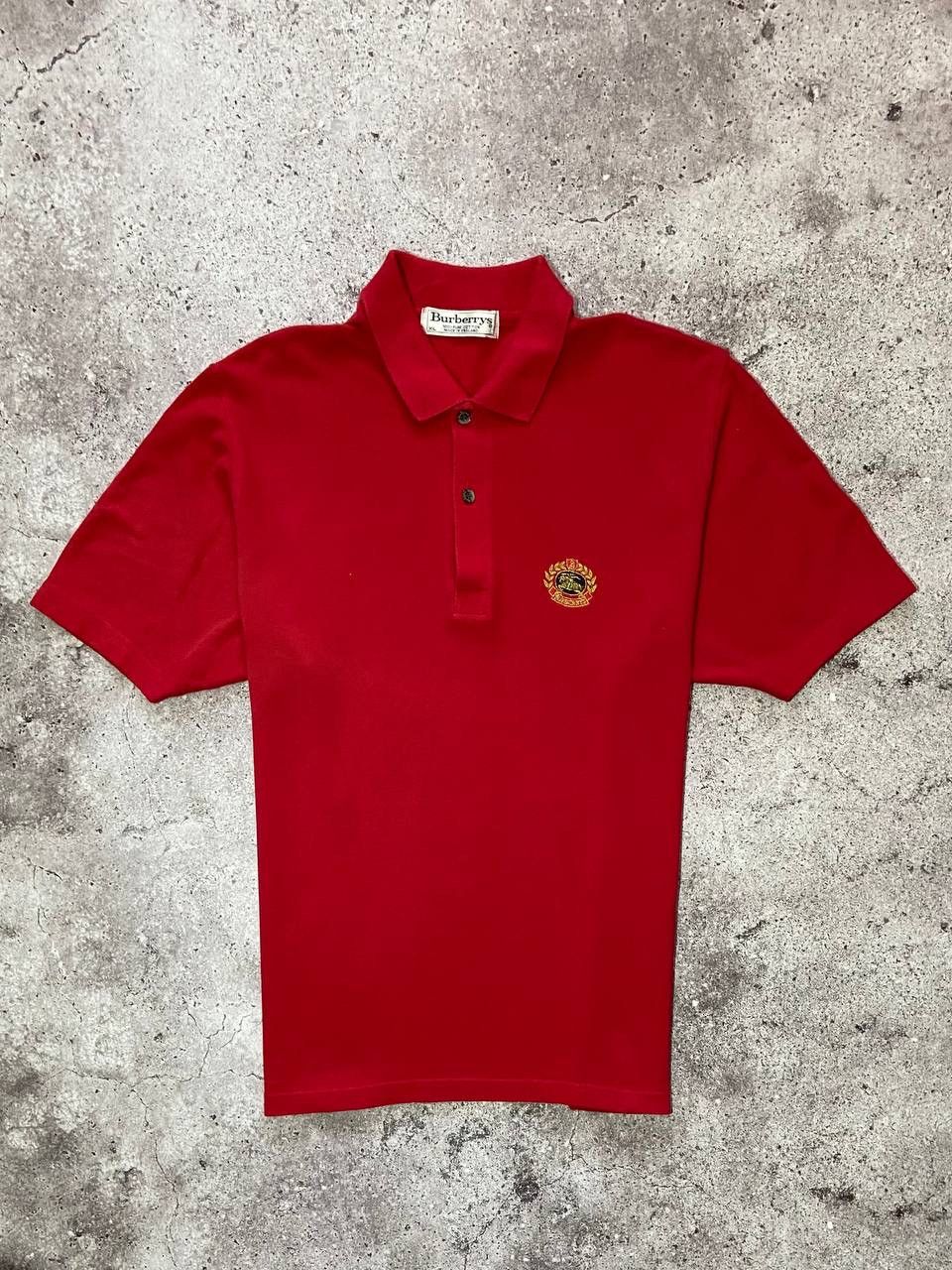 Burberry × Vintage Vintage Burberry Red Polo T-shirt Luxury Embroidered Logo Size US XL / EU 56 / 4 - 1 Thumbnail