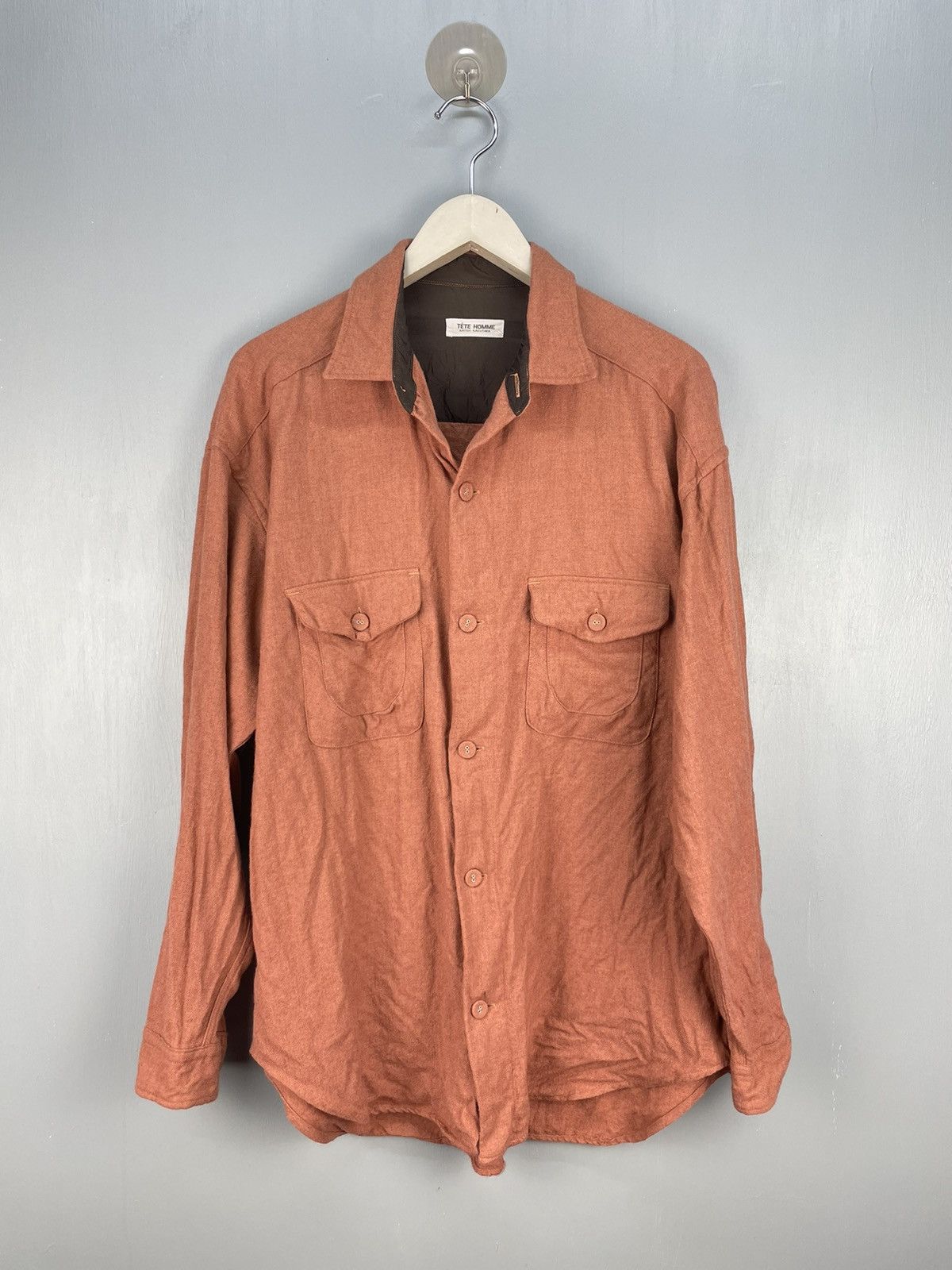 Japanese Brand Tete Homme Katoh Kazutaka button up wool shirt Size US XL / EU 56 / 4 - 1 Thumbnail