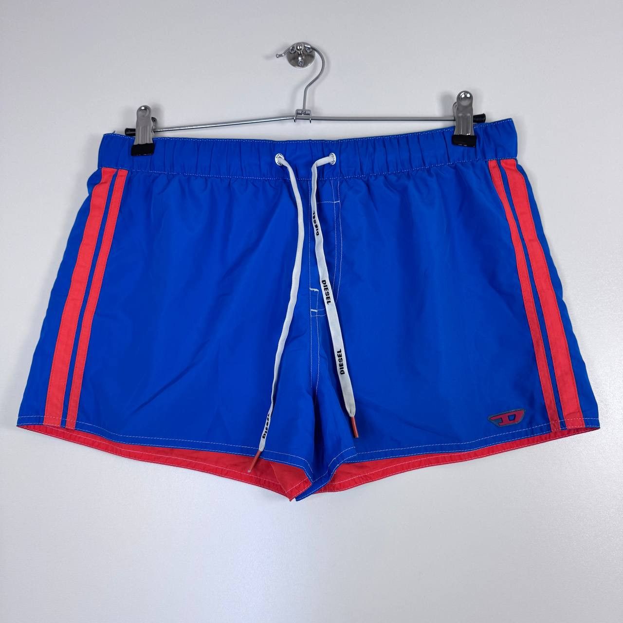 Diesel Diesel Swim Shorts Blue Red Logo Beach Swimwear Mens Size M Size US 30 / EU 46 - 1 Thumbnail