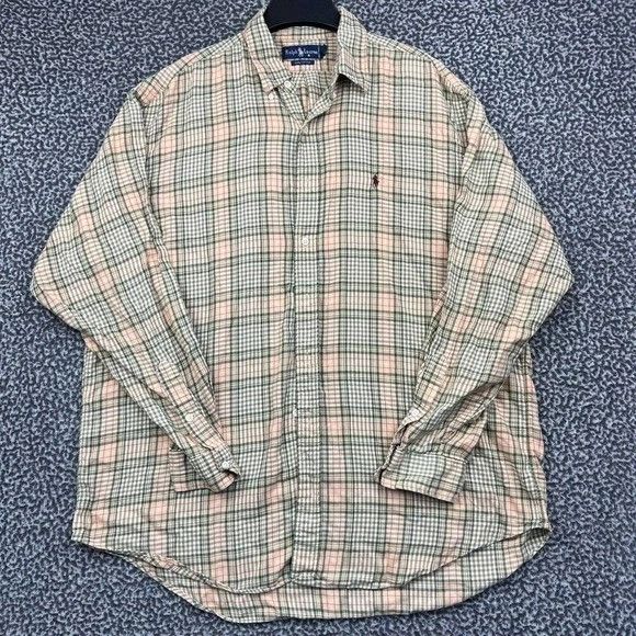 Ralph Lauren Ralph Lauren Button Down Shirt Men XL Plaid Long Sleeve Size US XL / EU 56 / 4 - 1 Thumbnail
