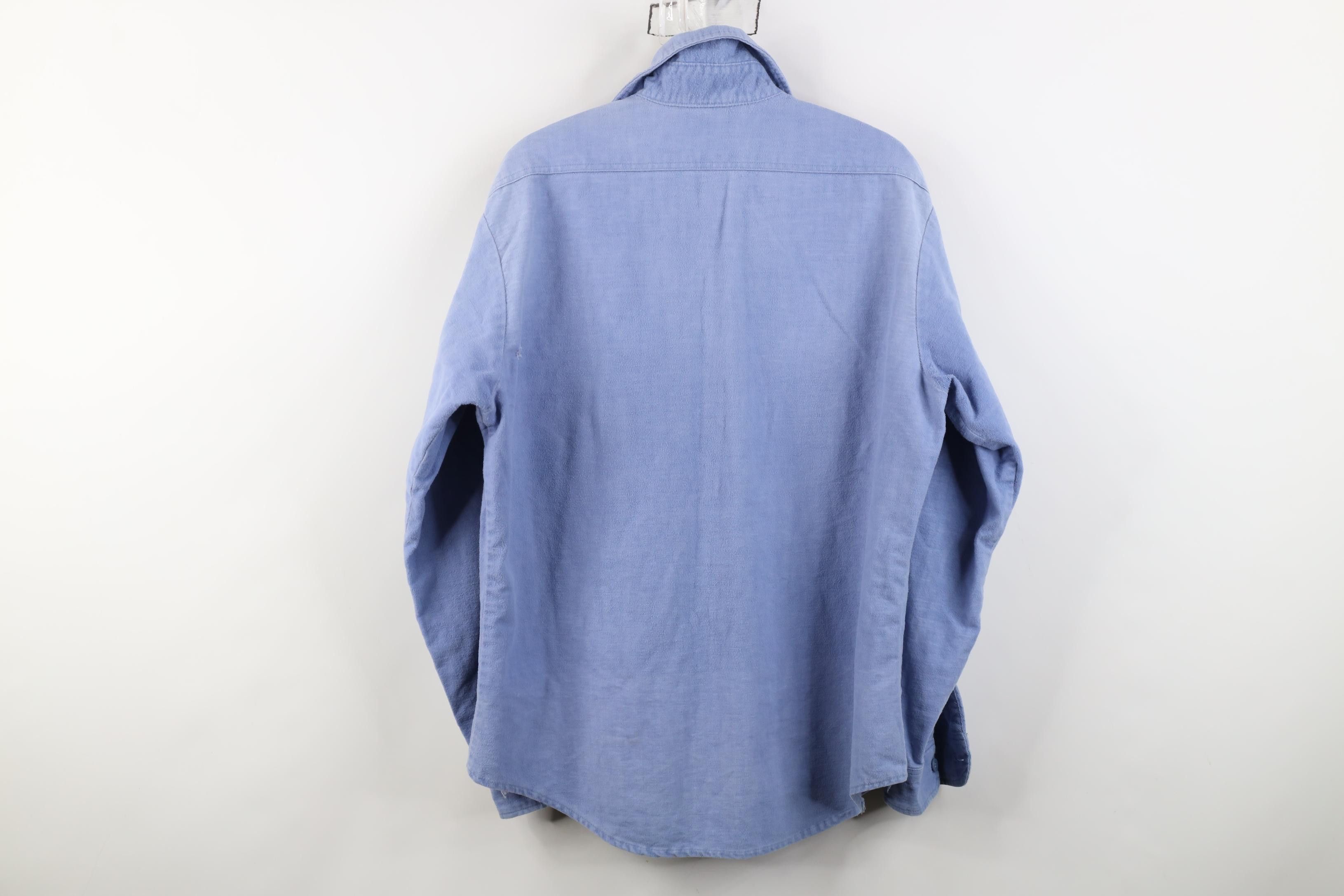 Vintage Vintage 70s Streetwear Chamois Cloth Button Shirt Blue USA Size US M / EU 48-50 / 2 - 12 Thumbnail