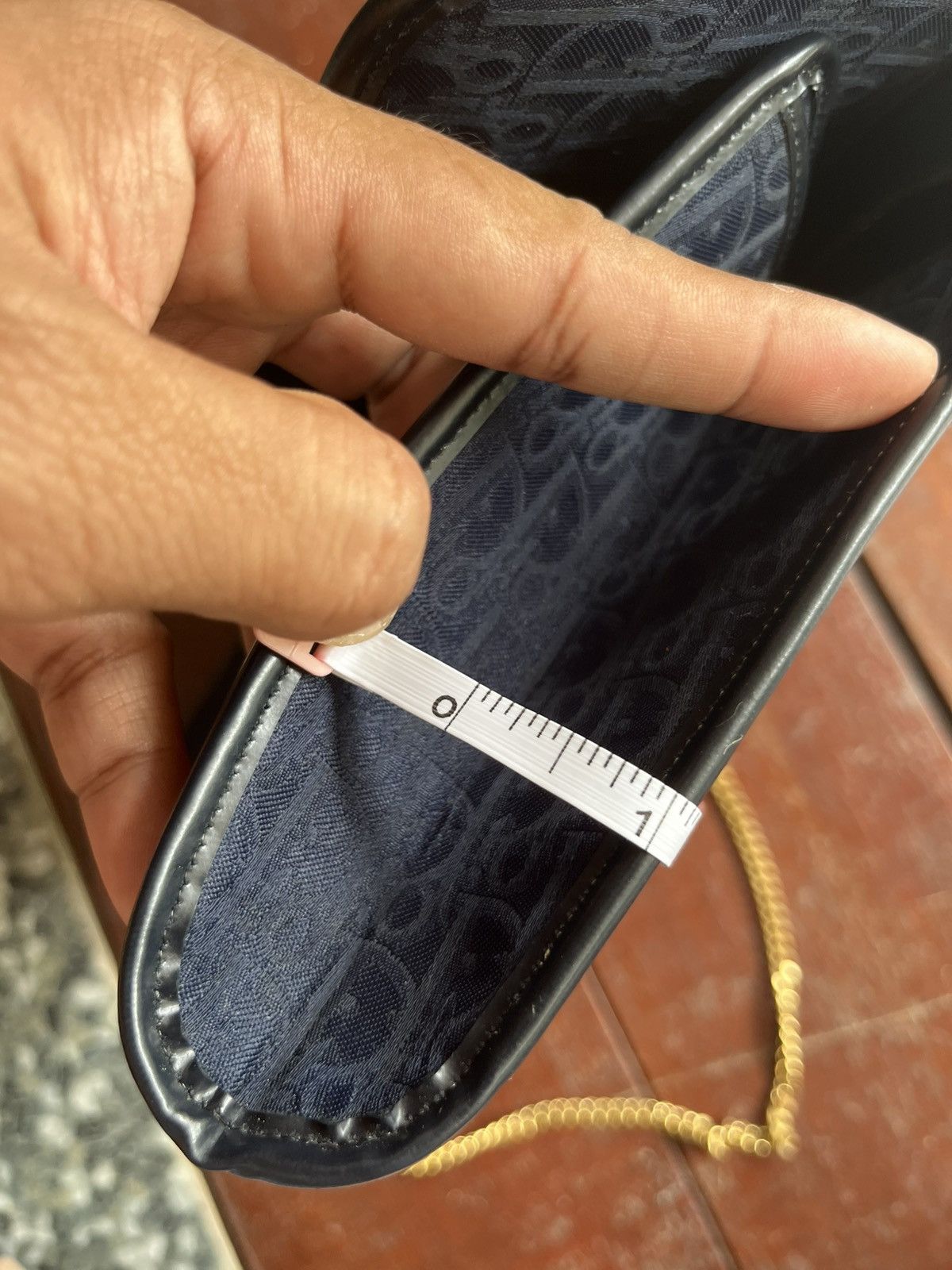 Dior 💥 Christian Dior Trotter Logo Jacquard Chain bag Navy 2cds2t Size ONE SIZE - 19 Thumbnail